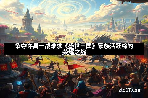 争夺许昌一战难求《盛世三国》家族活跃榜的荣耀之战